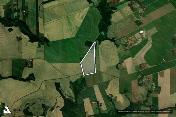 Imagem de satélite de Partes dos lotes rurais nºs. 31 e 40, da Gleba nº. 07, da Colônia Rio Quarto - Partes dos lotes rurais nºs. 31 e 40, da Gleba nº. 07, da Colônia Rio Quarto em Vera Cruz do Oeste - PR