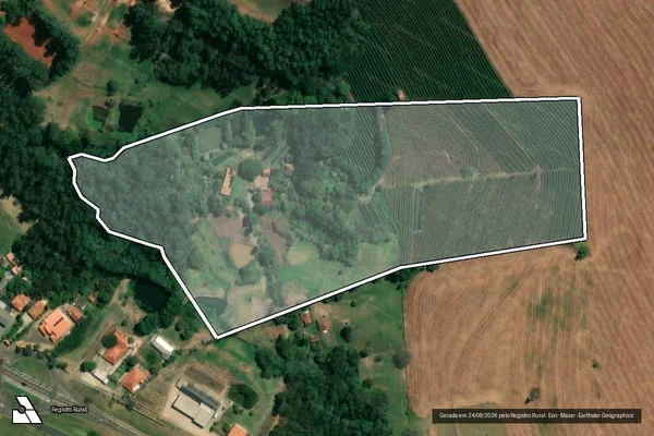 Imagem de satélite de Chácara Jatobá - Gleba B ? Matricula 3159 em Taguaí - SP