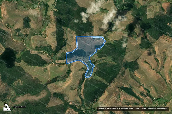 Imagem de satélite de Fazenda Santo Antônio - Parcela 2 em Volta Grande - MG