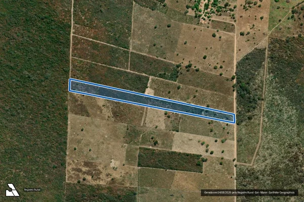 Imagem de satélite de FAZENDA CATINGUINHA - LOTE 24 em Cotegipe - BA