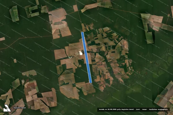 Imagem de satélite de FAZENDA PIRAPARA III - PARCELA-B em Feliz Natal - MT