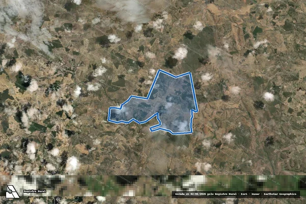 Imagem de satélite de FAZENDA QUEIMADA DE DENTRO - Parte 1 em Ibiquera - BA