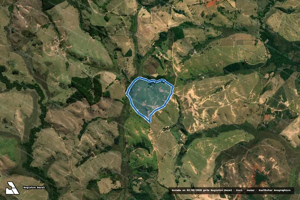 Imagem de satélite de Fazenda Marambaia, Angolinha e Fetais - Parte 3 em Córrego Danta - MG