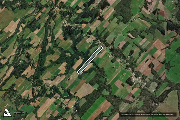 Imagem de satélite de SITIO AZUL - Matrícula 586 em Paulo Frontin - PR