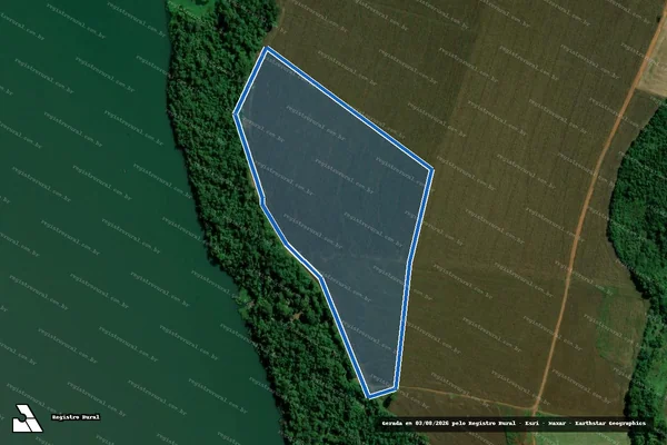 Imagem de satélite de LOTE RURAL Nº 39 DA GLEBA Nº 05, JARAGUA - PARTE em Guaíra - PR