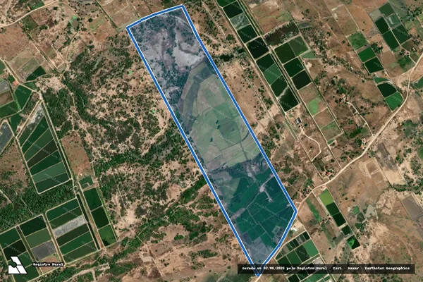 Imagem de satélite de SITIO CAMPO GRANDE - Parte 1 em Jaguaruana - CE