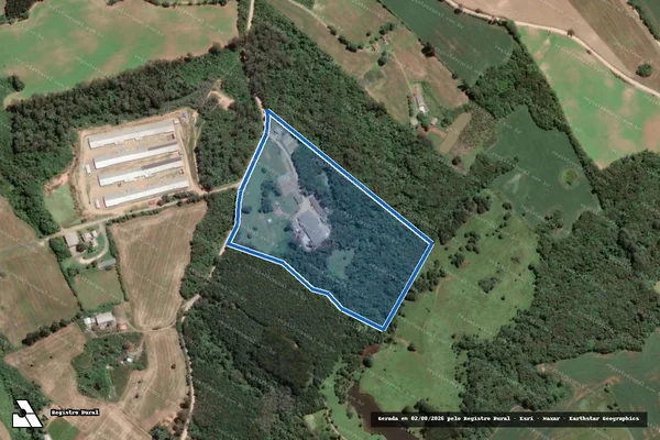 Imagem de satélite de TERRENO RURAL LOTE 04 - Parte 1 em Fazenda Rio Grande - PR