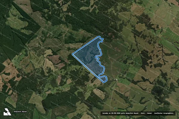 Imagem de satélite de FAZENDA RIO DO ENGANO - Matrícula 528 em Otacílio Costa - SC