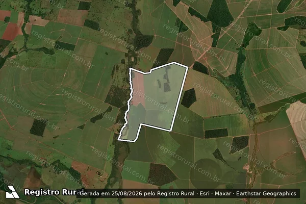 Imagem de satélite de Fazenda Nossa Senhora Aparecida - Parte 1 em Nova Alvorada do Sul - MS