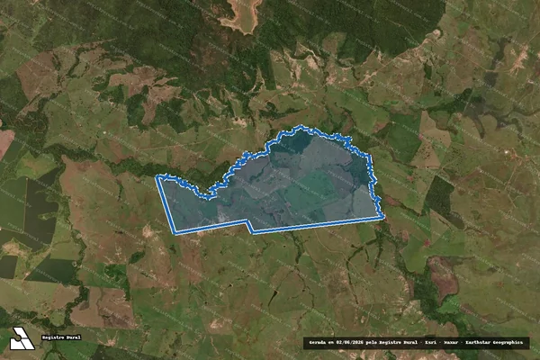 Imagem de satélite de Fazenda Cifrão - Matricula 376 em Pedra Preta - MT