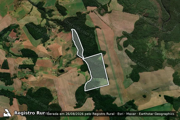 Imagem de satélite de FAZENDA RESERVA - Parte A em Reserva do Iguaçu - PR