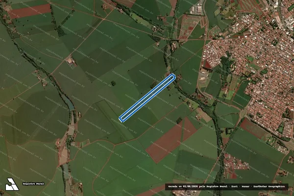 Imagem de satélite de Sítio São Paulo Gleba 1 - Parcela 1 em Cândido Mota - SP