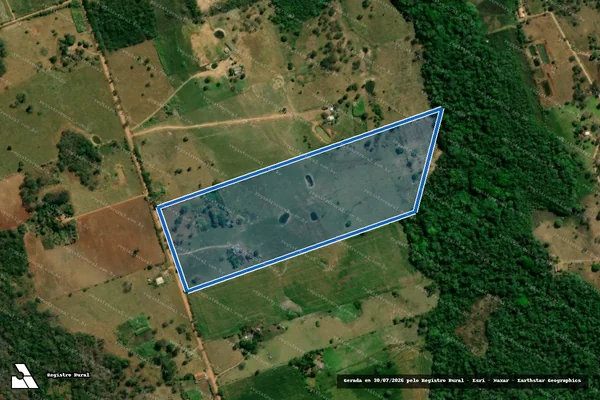 Imagem de satélite de Projeto de Assentamento Campina - Lote 28 em Bodoquena - MS