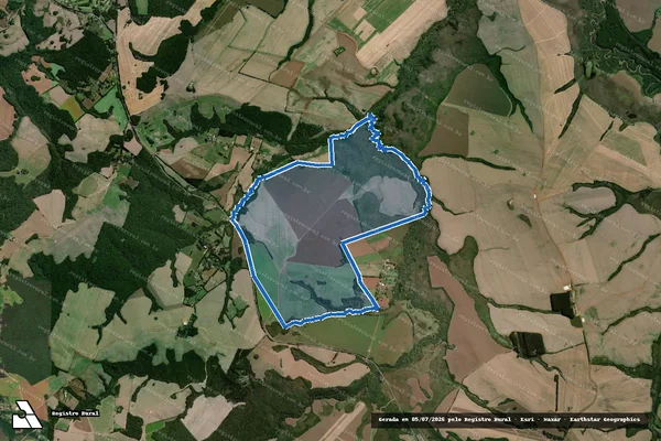 Imagem de satélite de FAZENDA SANTA CRUZ / Matrícula 47.382 em Ponta Grossa - PR