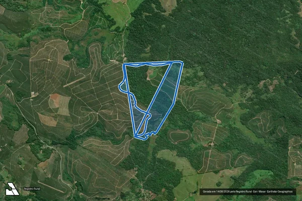 Imagem de satélite de Fazenda São Francisco / Gleba E em Jacupiranga - SP