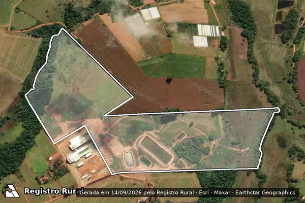 Imagem de satélite de Sítio Pantaninho - Gleba B em Pouso Alegre - MG
