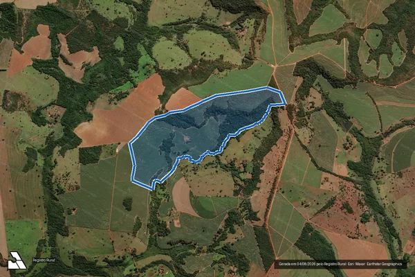 Imagem de satélite de Fazenda Capoeira Velha - Parcela 1 em Campo Florido - MG
