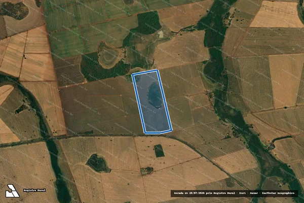 Imagem de satélite de FAZENDA CÓRREGO DA LAGOA - Gleba 01 em Ipiaçu - MG