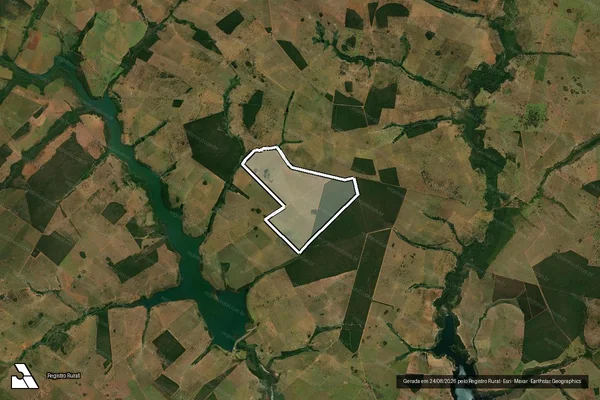 Imagem de satélite de Fazenda Córrego Limpo - Parte 1-B em Água Clara - MS