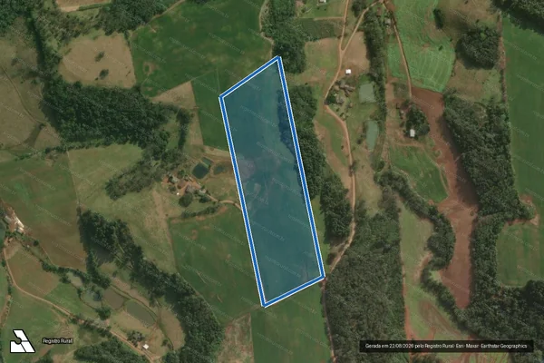Imagem de satélite de Parte do Lote Rural nº 251 - Matrícula 27.533 em Bandeirante - SC