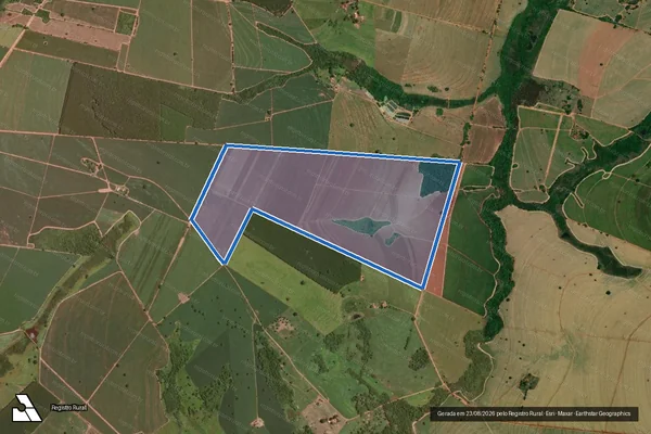 Imagem de satélite de FAZENDA TRES IRMAOS - PARCELA 01 em Zacarias - SP