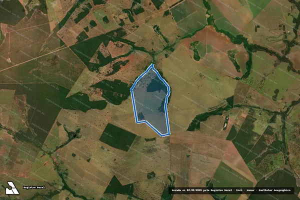 Imagem de satélite de Estância Rodeio - Parte 1 em Jaraguari - MS