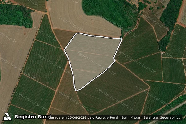 Imagem de satélite de Papagaio - Gleba B em Machado - MG