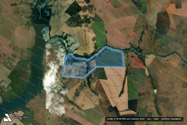 Imagem de satélite de FAZENDA BARREIRO - 001 em Limeira do Oeste - MG