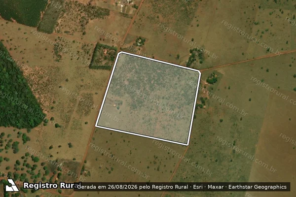 Imagem de satélite de Projeto de Assentamento Matão - Lote 37 em Bandeirantes - MS