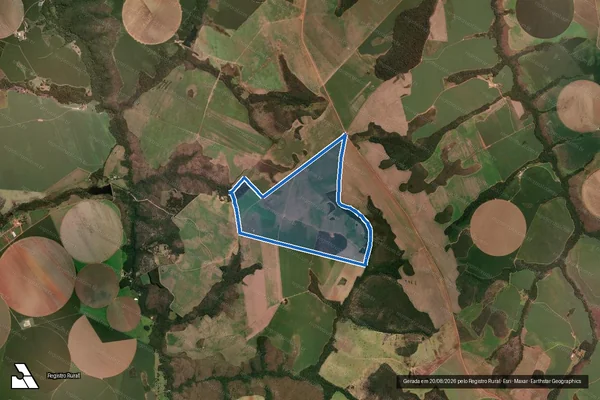 Imagem de satélite de FAZ MONTES CLAROS DEN MUQUÉM E FAZ MONTES CLAROS DEN FAZ REBEL em Cristalina - GO