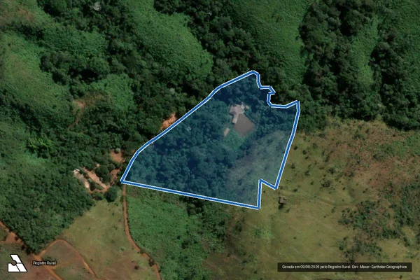Imagem de satélite de FAZENDA DOS QUEIAS - Parte 1 em Brumadinho - MG