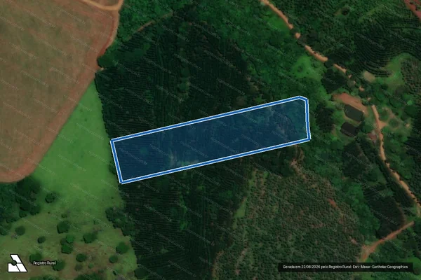 Imagem de satélite de Lote Rural n° 194-B-3, da Gleba n° 09, do Imóvel Andrada - Parte 1 em Boa Vista da Aparecida - PR