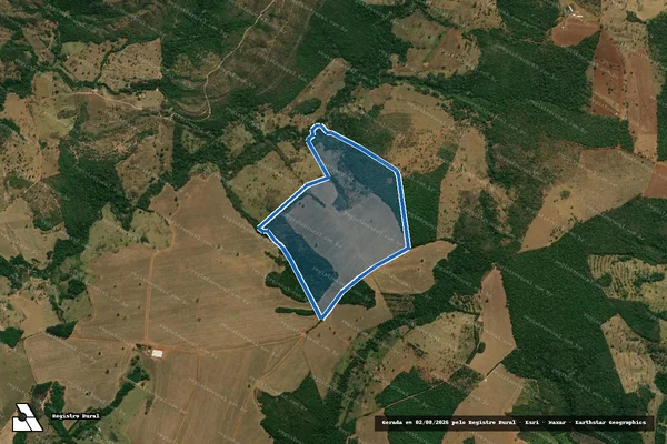 Imagem de satélite de FAZENDA J. T - Gleba 01 - EBE MARIA MENDONÇA em Pires do Rio - GO