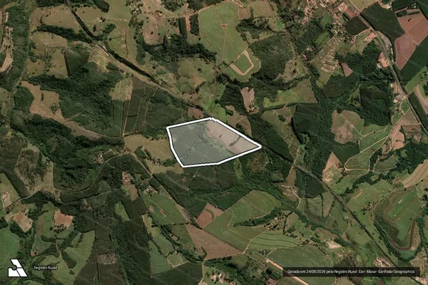 Imagem de satélite de Sítio Campestre em Tambaú - SP