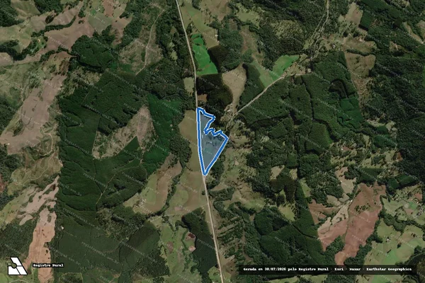 Imagem de satélite de Fazenda da Chapada - única em Lages - SC