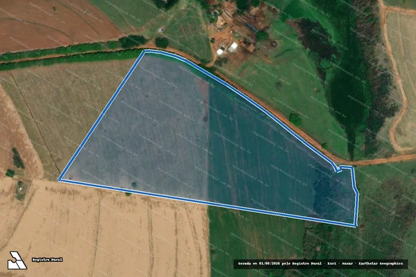 Imagem de satélite de Sitio Coqueiros - ( Gleba - A ) - Parte 3 em Cajobi - SP