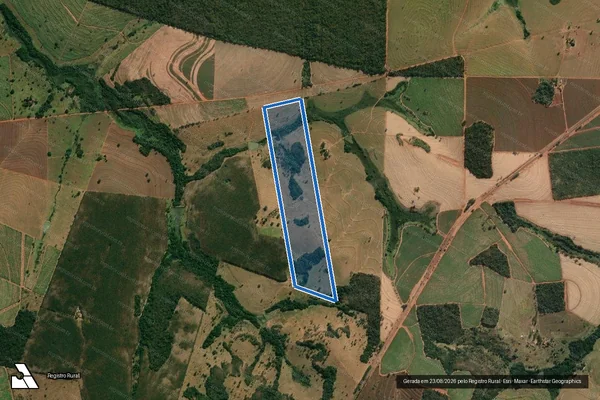 Imagem de satélite de Fazenda Santa Genoveva - Matricula 14.222 em Riolândia - SP