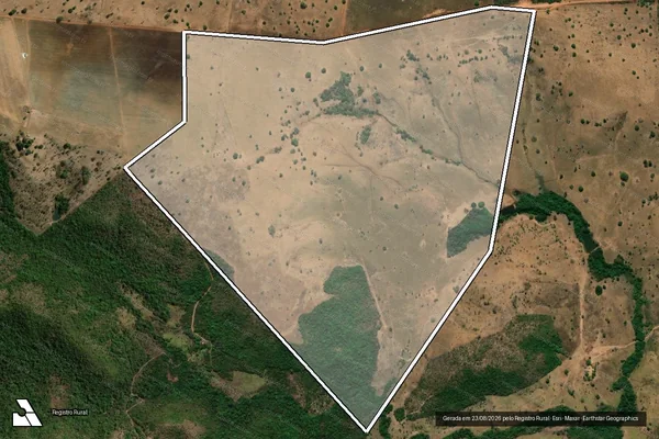 Imagem de satélite de Uma Propriedade Rural Encravada no Lote 74 do Loteamento Grotão - Parte 1 em Miracema do Tocantins - TO