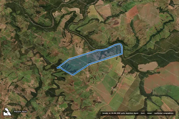 Imagem de satélite de FAZENDA NOSSA SENHORA DAS DORES / 001 em Doverlândia - GO