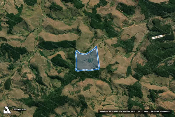 Imagem de satélite de Fazenda Cachoeirinha - Parcela 1 em Rio Pomba - MG