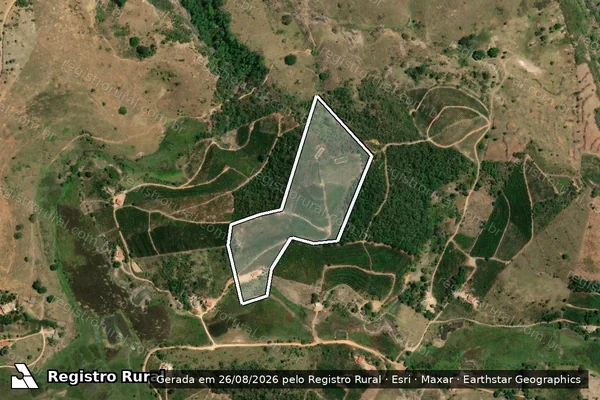 Imagem de satélite de Sítio Silveira - Parcela 1 em Ecoporanga - ES