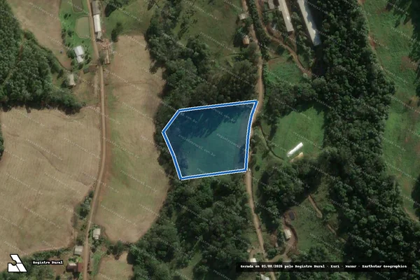 Imagem de satélite de Parte do lote rural nº. 32, do Bloco 26 - Gleba 2 em Arabutã - SC