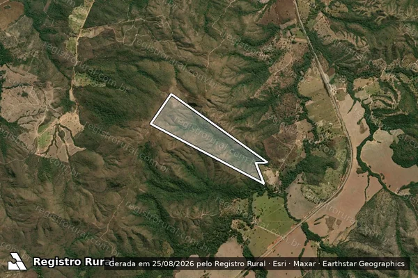 Imagem de satélite de Gleba n° 02 do Quinhão   D   da Fazenda Olhos D Água  - PARCELA 04 em Padre Bernardo - GO