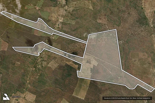 Imagem de satélite de FAZENDA CAPIM BRANCO em Santa Rita de Cássia - BA