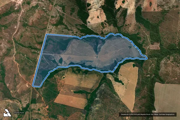 Imagem de satélite de Fazenda Lagoinha, Lote nº 92, Gleba Anajá, Lotº Garças. - Parte 01 da Fazenda Lagoinha, Lote nº 92, Gleba Anajá, Lotº Garças. em Palmeirante - TO