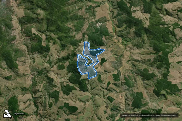 Imagem de satélite de FAZENDA SANTO ANTÔNIO em Ubaíra - BA