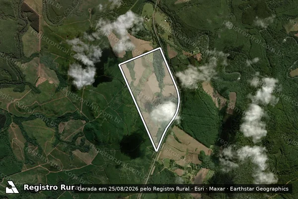 Imagem de satélite de FAZENDA TAMANDUA - Parte 1 em Vargem Bonita - SC