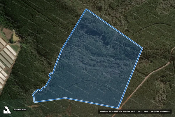 Imagem de satélite de Lote Rural n° 70 situado na Gleba 01 - Imóvel  Coqueiros - Lote Rural n° 70 situado na Gleba 01 - Imóvel  Coqueiros em Imbaú - PR