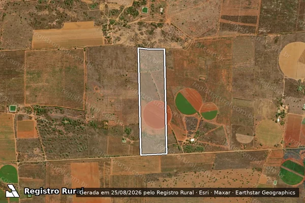 Imagem de satélite de Fazenda Baixa da Pedra IV - Parcela 1 em João Dourado - BA