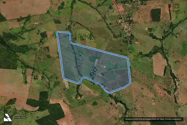 Imagem de satélite de Fazenda Córrego da Anta - Parcela 1 em Jaraguari - MS